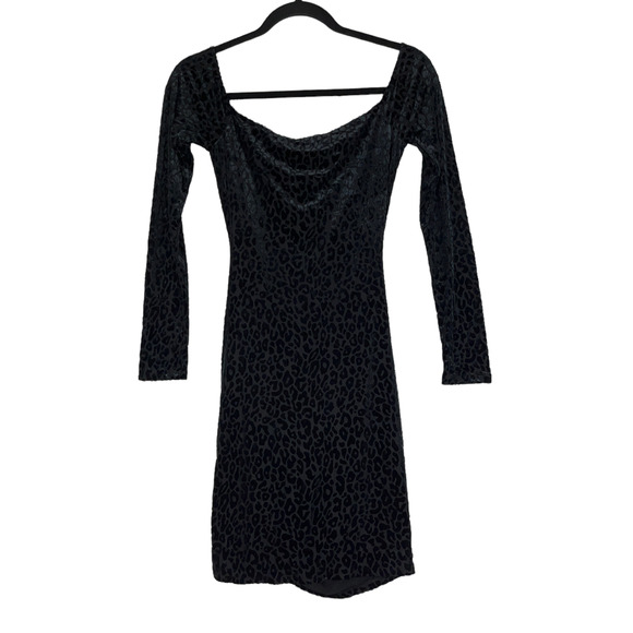 Naked Wardrobe dress black leopard off the shoulder XL - Picture 5 of 6